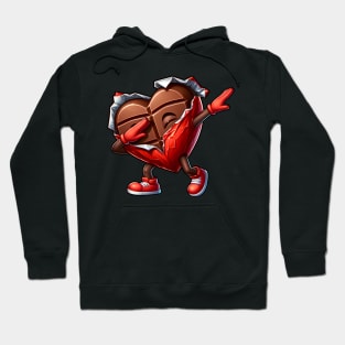 Valentine's Day Chocolate Heart Candy Dabbing Hoodie